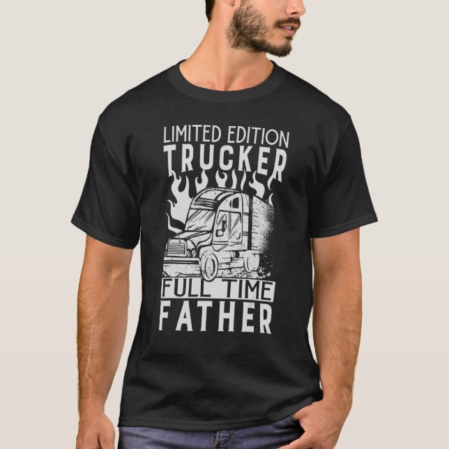 Camiseta Trucker Full Time Father  Dad  Daddy (Frente)