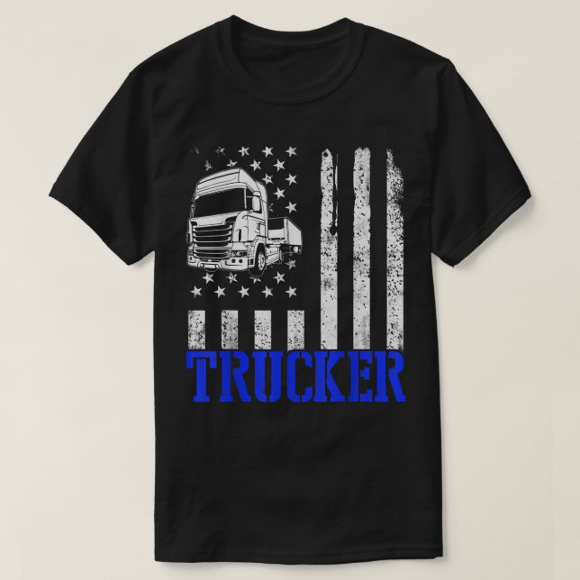 Camiseta Trucker Funny Truck Driver 3013 (Frente do Design)