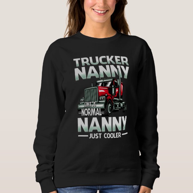 Camiseta Trucker Nanny Like A Normal Nanny Just Cooler   (Frente)