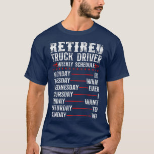 Camiseta Trucker Truck Driver Retired Vintage Retired Truck