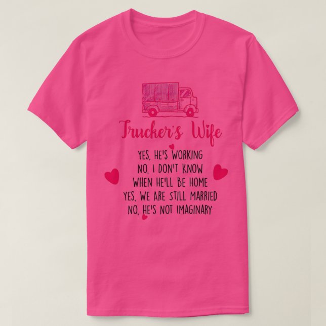 Camiseta Truckers Wife Shirt Classic (Frente do Design)