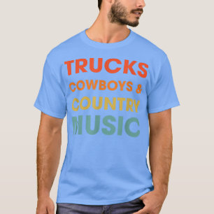 Camiseta Trucks Cowboys Country Music Png