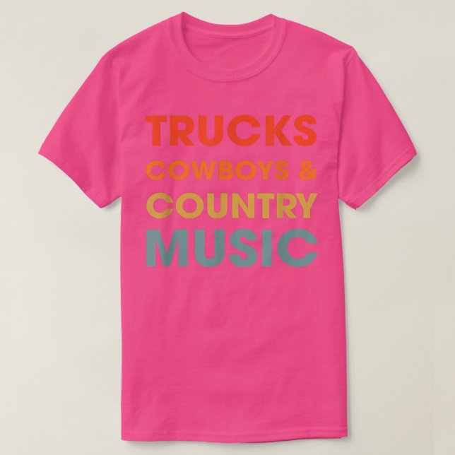 Camiseta Trucks Cowboys Country Music Png  (Frente do Design)