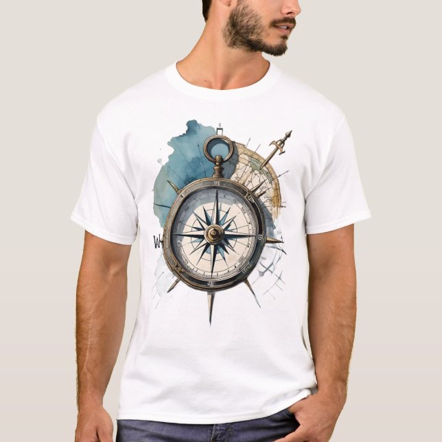 Camiseta True North Guided by Direction Compass of the Soul (Frente)