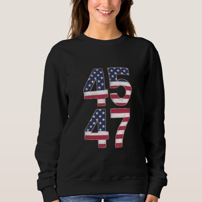Camiseta Trump 2024 45 47 Antigo (Frente)