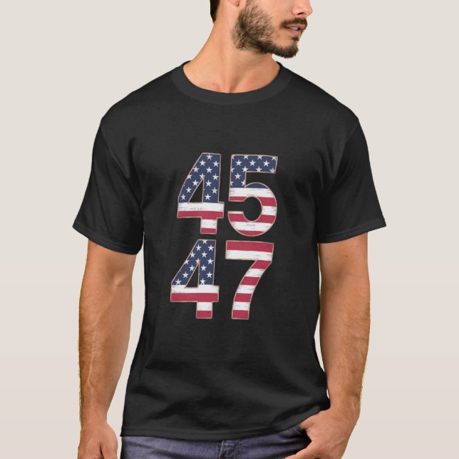 Camiseta Trump 2024 45 47 Vintage (Frente)