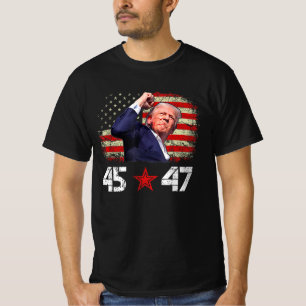 Camiseta Trump 2024 47º Presidente Patriótico Americano
