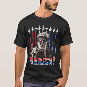 Camiseta Trump 2024 4 De Julho Bandeira Americana Patriótic