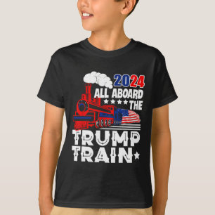 Camiseta Trump 2024 A Bordo Do Trem De Trump Nos Estados Un