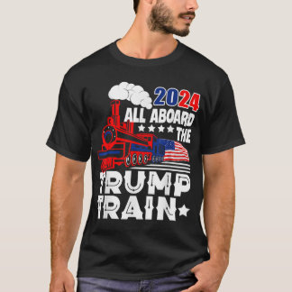 Camiseta Trump 2024 All Aboard The Trump Train USA American