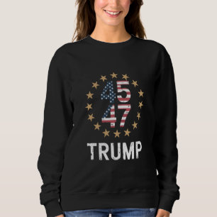 Camiseta Trump 2024 Bandeira Retomar a América Trump 45 47