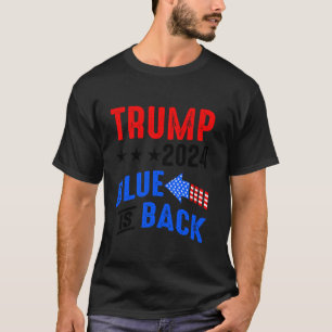 Camiseta Trump 2024 Blue está de volta o retorno de Trump e