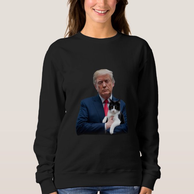 Camiseta Trump 2024 Cat MAGA Funny Trump Cat (Frente)
