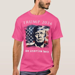 Camiseta Trump 2024 Devolve A América À Vintage Da Bandeira