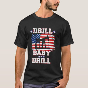 Camiseta Trump 2024 Drill Baby Drill US Flag Republican 4º