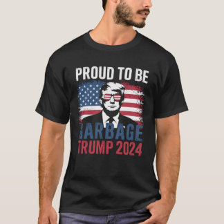 Camiseta Trump 2024 Eleições Orgulhosas Para Votar O Lixo T