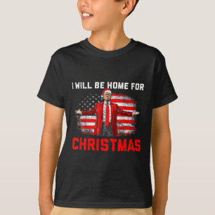 Camiseta Trump 2024 Estarei Em Casa Para O Natal Trump Xmas