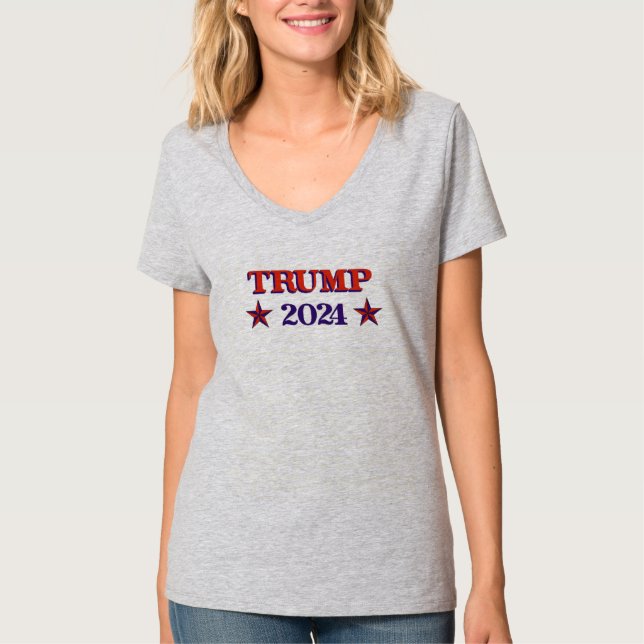 Camiseta Trump 2024 estrelas (Frente)