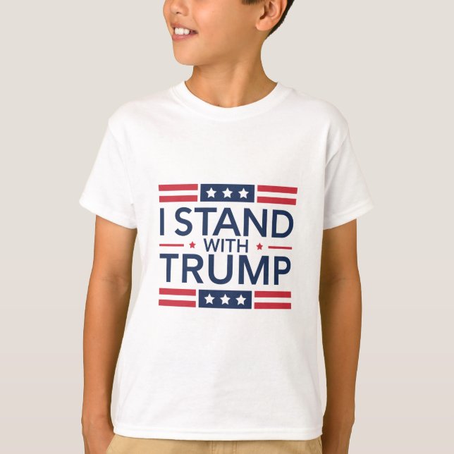 Camiseta Trump 2024 Eu Apoio Trump Apoio Presidente  (Frente)
