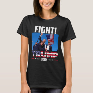 Camiseta Trump 2024 Fight Fist Rally Trump Rally 2024 Ameri