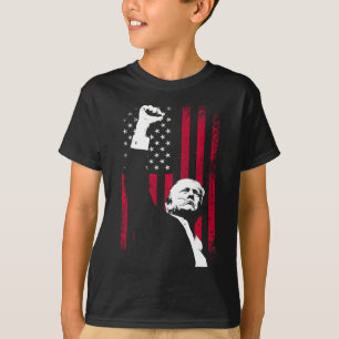 Camiseta Trump 2024 Fist Fight For America U Flag Inaugur (