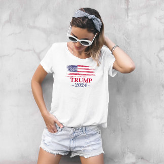 Camiseta Trump 2024, Flag, Election, Patriotic, MAGA, EUA