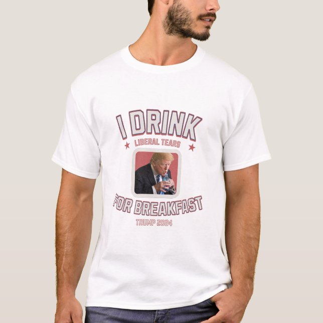 Camiseta Trump 2024 Lágrimas Liberais - Engraçado (Frente)