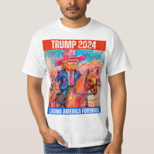 CAMISETA TRUMP 2024 LIDERANDO AMÉRICA PARA A FRENTE
