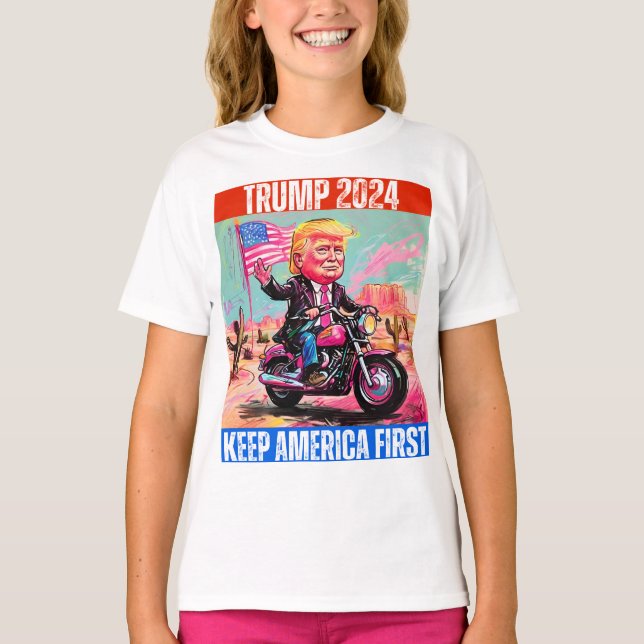 CAMISETA TRUMP 2024 MANTÉM A AMÉRICA PRIMEIRA (Frente)