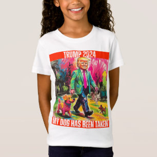 CAMISETA TRUMP 2024 MEU CACHORRO FOI TOMADO