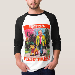 CAMISETA TRUMP 2024 MEU CACHORRO FOI TOMADO