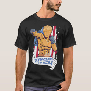 Camiseta Trump 2024 Mma Combatendo A Luta Pelo País