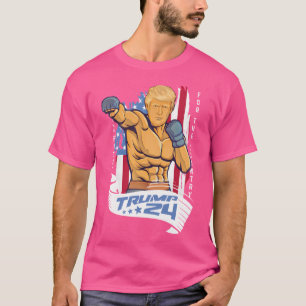 Camiseta Trump 2024 Mma Combatendo A Luta Pelo País