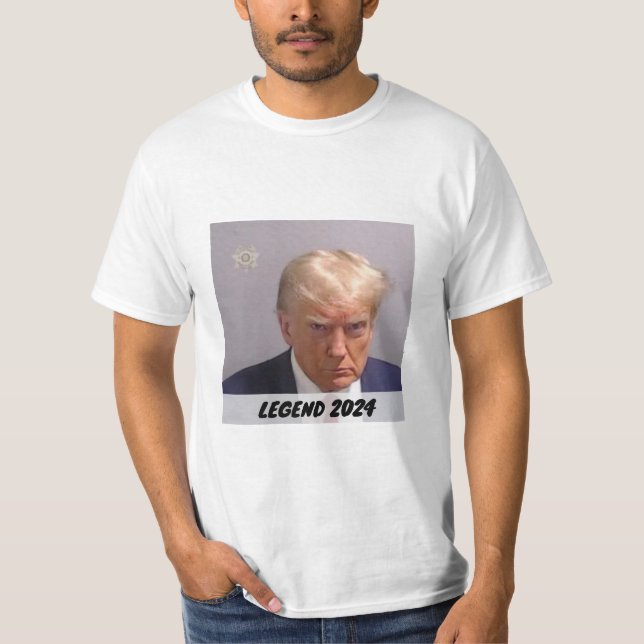 Camiseta Trump 2024 Mugshot Presidente Legend (Frente)
