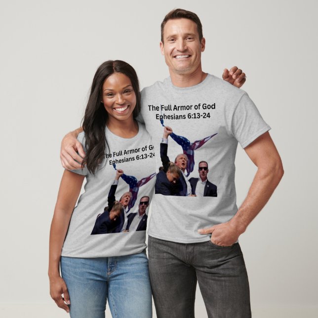 Camiseta Trump 2024, O Armador Cheio de Deus (Unissex)