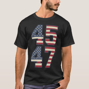 Camiseta Trump 2024 Presidente 45 47 América EUA Vintage