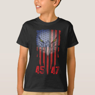 Camiseta Trump 2024, Presidente 45 E 47, Bandeira Americana