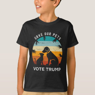 Camiseta Trump 2024 Presidente Salve Nossos Animais De Anim