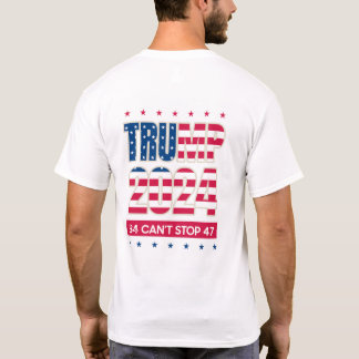 Camiseta Trump 2024, presidiário Mugshot, 34 não pode parar