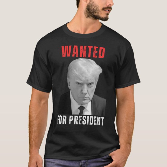 Camiseta Trump 2024 Procurado Pela Presidente House Flag (Frente)