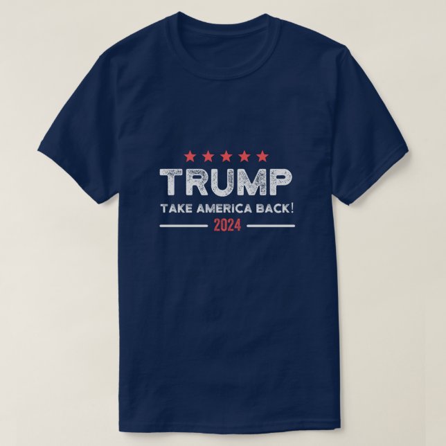 Camiseta Trump 2024 Retire a América (Frente do Design)
