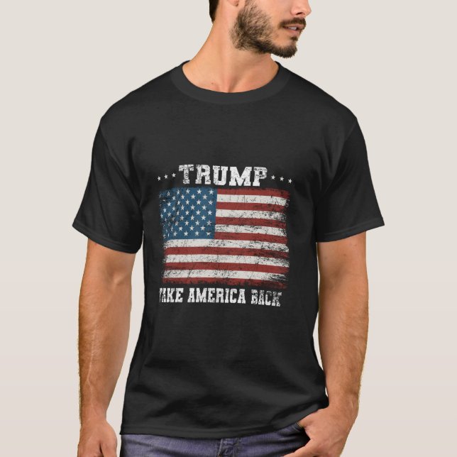 Camiseta Trump 2024 Retome A Eleição Americana De Volta O R (Frente)
