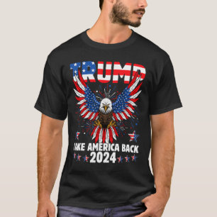Camiseta Trump 2024 Retome América Bandeira Americana Trump
