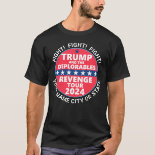 Camiseta Trump 2024 Revenge Tour Deploráveis Luta