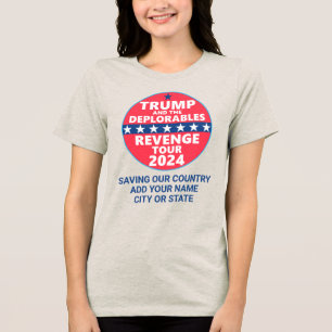 Camiseta Trump 2024 Revenge Tour Desploráveis Personalizado