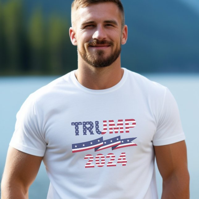 Camiseta Trump 2024 Stars and Stripes (Criador carregado)