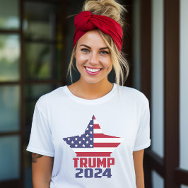 Camiseta Trump 2024 Stars and Stripes American Flag Star