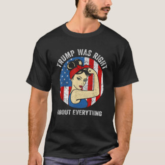 Camiseta Trump 2024 Tee Trump Estava Certo Sobre Tudo T