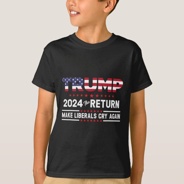 Camiseta Trump 2024 The Return - Make Liberals Cry Novament (Frente)