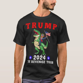 Camiseta Trump 2024 The Revenge Tour Andando Dinossaur